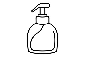 Soap Dispenser Line Art &ndash; Modern Kitchen & Bathroom Icon

