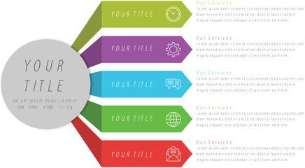 infographic template data info flowchart