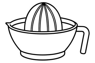 Simple Line Drawing of a Juicer – Fresh and Healthy Drink Illustration

