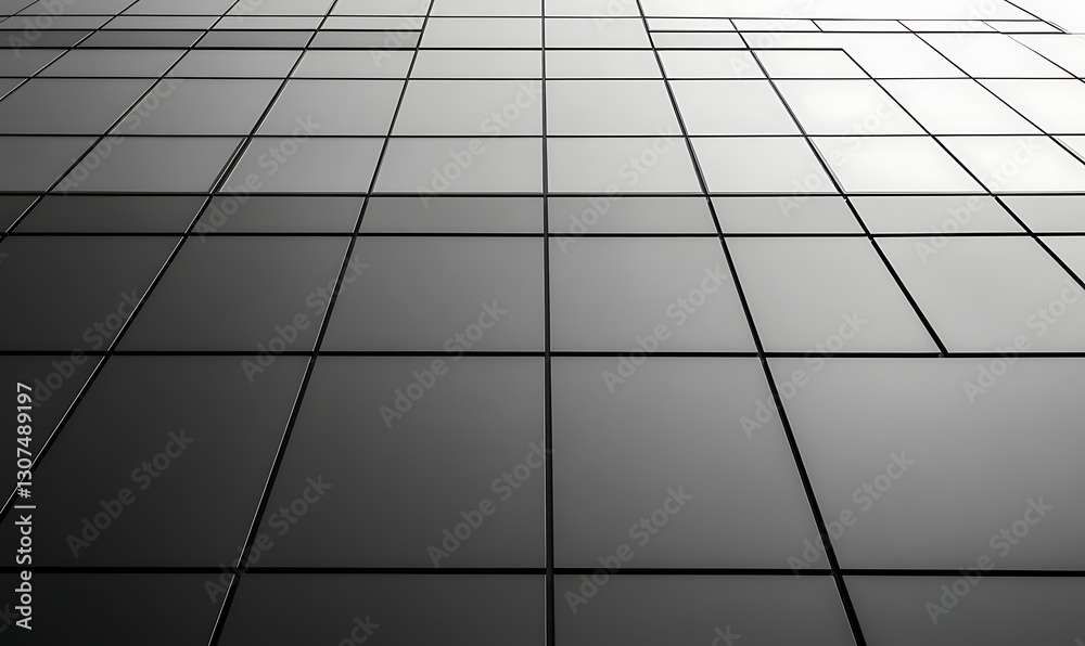 Poster close-up photo of a modern office facade featuring repeating architectural elements.