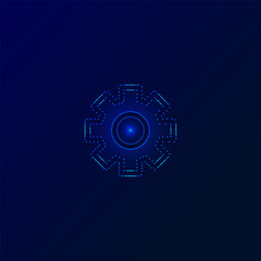 Low poly setting icon vector design