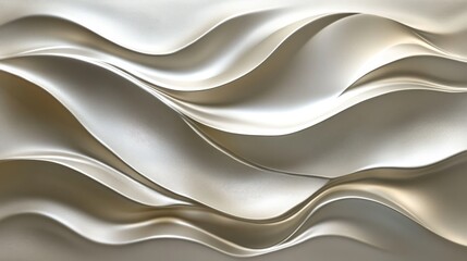 Obraz premium Abstract image shows smooth flowing waves in a pearlescent color