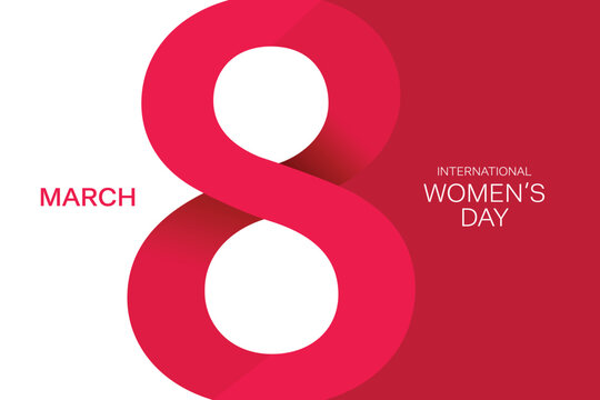 Women's Day Banner, T-shirt design, Vector, Women's Day Typography, March 8 banner