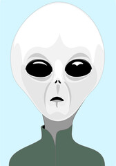 Ilustración de un alien gris