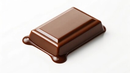 a chocolate bar with a melted surface, offering a decadent and tempting look 