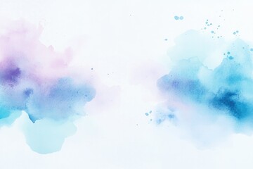 abstract watercolor illustration with splashes of vibrant blues and purples blending seamlessly creating dreamy and