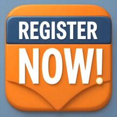 Register Now Button: Bold "Register Now!" button, catching eye to sign up. Ai generated image