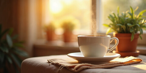 This bright Wednesday morning invites you to relax with a warm cup of coffee in a cozy setting