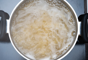 a pot of pasta