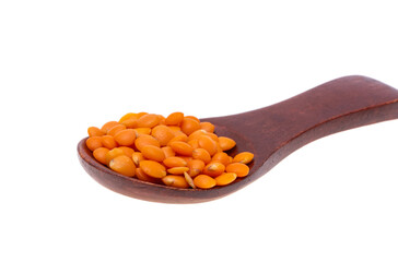 red lentils isolated