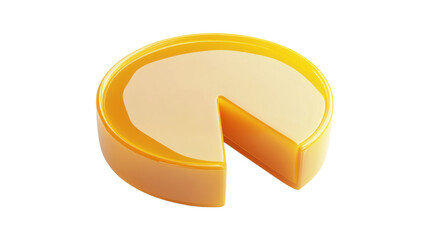3d pie chart icon isolated on white background