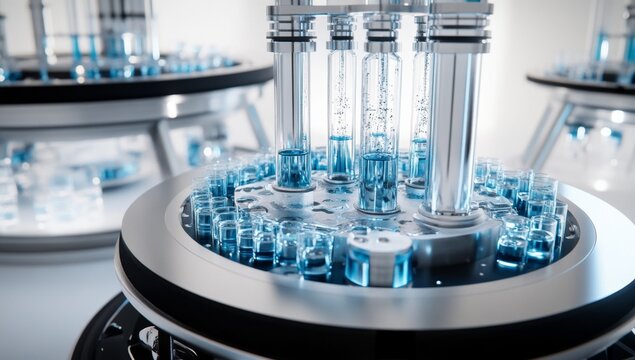 Automated lab equipment transferring liquids