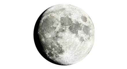 moon isolated on white or transparent png aspect ratio 16:9

