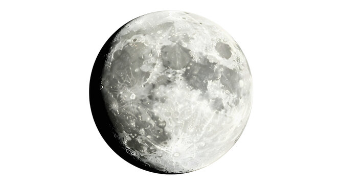 moon isolated on white or transparent png aspect ratio 16:9
