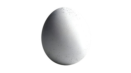 White Egg Rotates on Black Background, Isolated