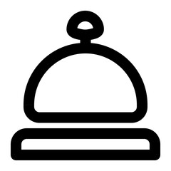 reception bell icon for illustration