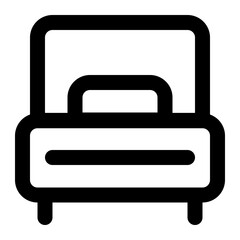 single bed icon for illustration