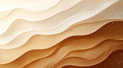 Artistic image of layered flowing waves with different light shades