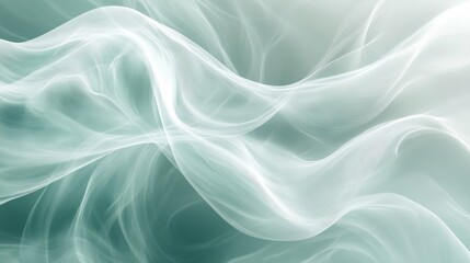 Obraz premium Abstract image of soft flowing light teal shapes
