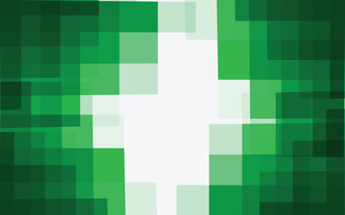 Teal pixelated vector background, abstract squares.  Geometric, retro style.  Digital, mosaic pattern.  Modern, tech-inspired graphic.  Perfect for tech backgrounds, digital art, and abstract designs.