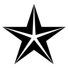 Obraz premium Star clip art design on plain white transparent isolated background for card, shirt, hoodie, sweatshirt, apparel, card, tag, mug, icon, poster or badge