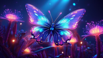 abstract background with butterflies