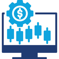 Options Trading mixed color icon