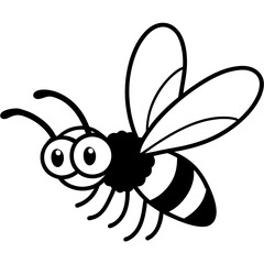 bee on white background
