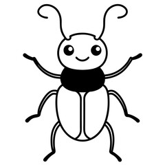 vector illustration of cartoon bug
