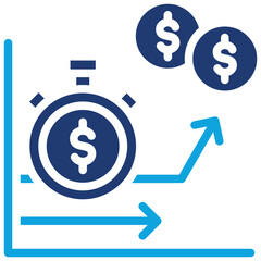 Short Selling mixed color icon