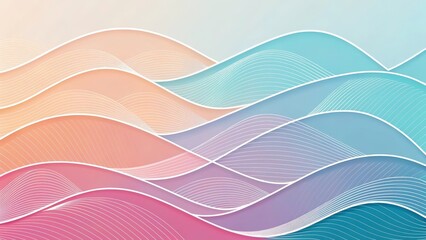 Obraz premium Abstract Pastel Wave Background