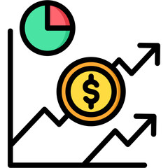 Index Fund lineal color icon