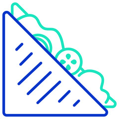 Bread Sandwich outline dual color icon