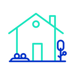 Home outline dual color icon