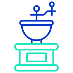 Coffee Grinder outline dual color icon