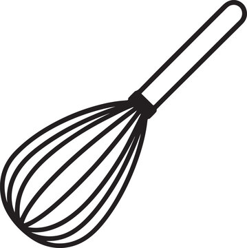 recommend clip art: Whisk Kitchen line art, black outline, vector and illustration, coloring book page line art drawing