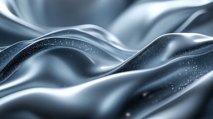 Naklejka premium Abstract waves of smooth shiny surfaces in shades of blue