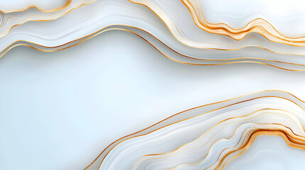 Obraz premium Abstract Wavy Background in Soft Tones with Gold Accents