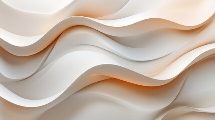 Obraz premium Abstract composition featuring fluid white waves with subtle gradients and highlights