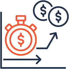 Short Selling outline color icon