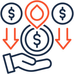 Liquidity outline color icon