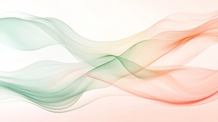 Fototapeta premium Abstract artistic design featuring flowing colorful wavy ribbons gracefully moving