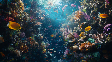 Fototapeta premium coral reef and fish
