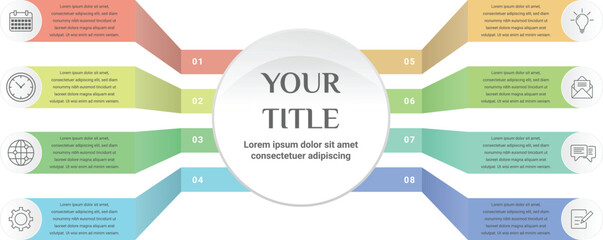 infographic template data info flowchart