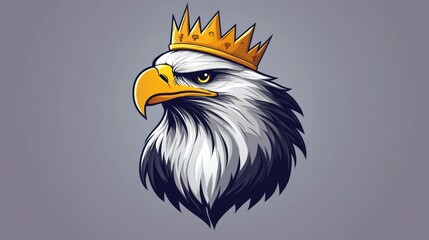 Fototapeta premium Eagle with crown, graphic design, royalty, symbol