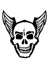 Tete de mort crane aile