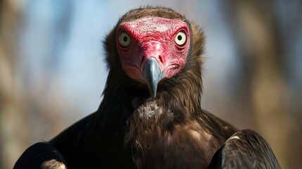 Close-up of a Red-headed Vulture in the Wild