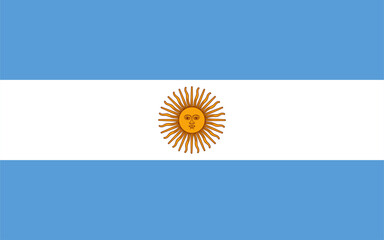 Argentina flag. Flag of Argentina. Argentina Day. Vector illustration