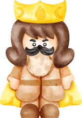 watercolor cute nutcracker