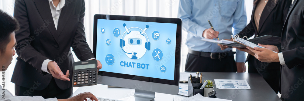 Poster chatbot software application for brisk online business that automatically reply to customer question